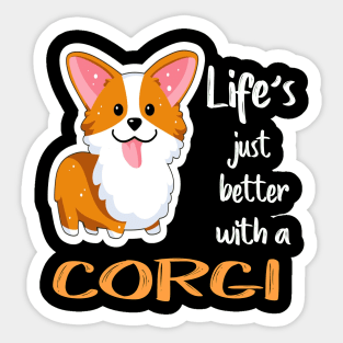 Life'S Just Better With a Corgi (207) Sticker